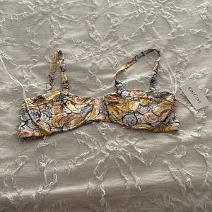 Cute bra top coins pattern on the fabric